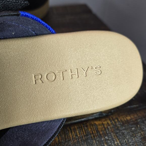 NEW Rothys The Casual Clog Heeled Womens 6 Platform Slip On Buckle Shoes Black - Picture 11 of 11